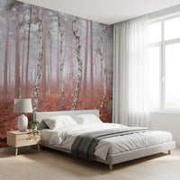 Misty Woodland Awakening Wall Mural