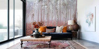 Misty Woodland Awakening Wall Mural