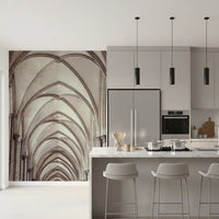 Gothic Stone Ribbed Vaulting Wall Mural