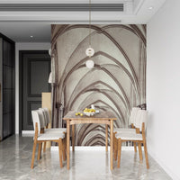 Gothic Stone Ribbed Vaulting Wall Mural
