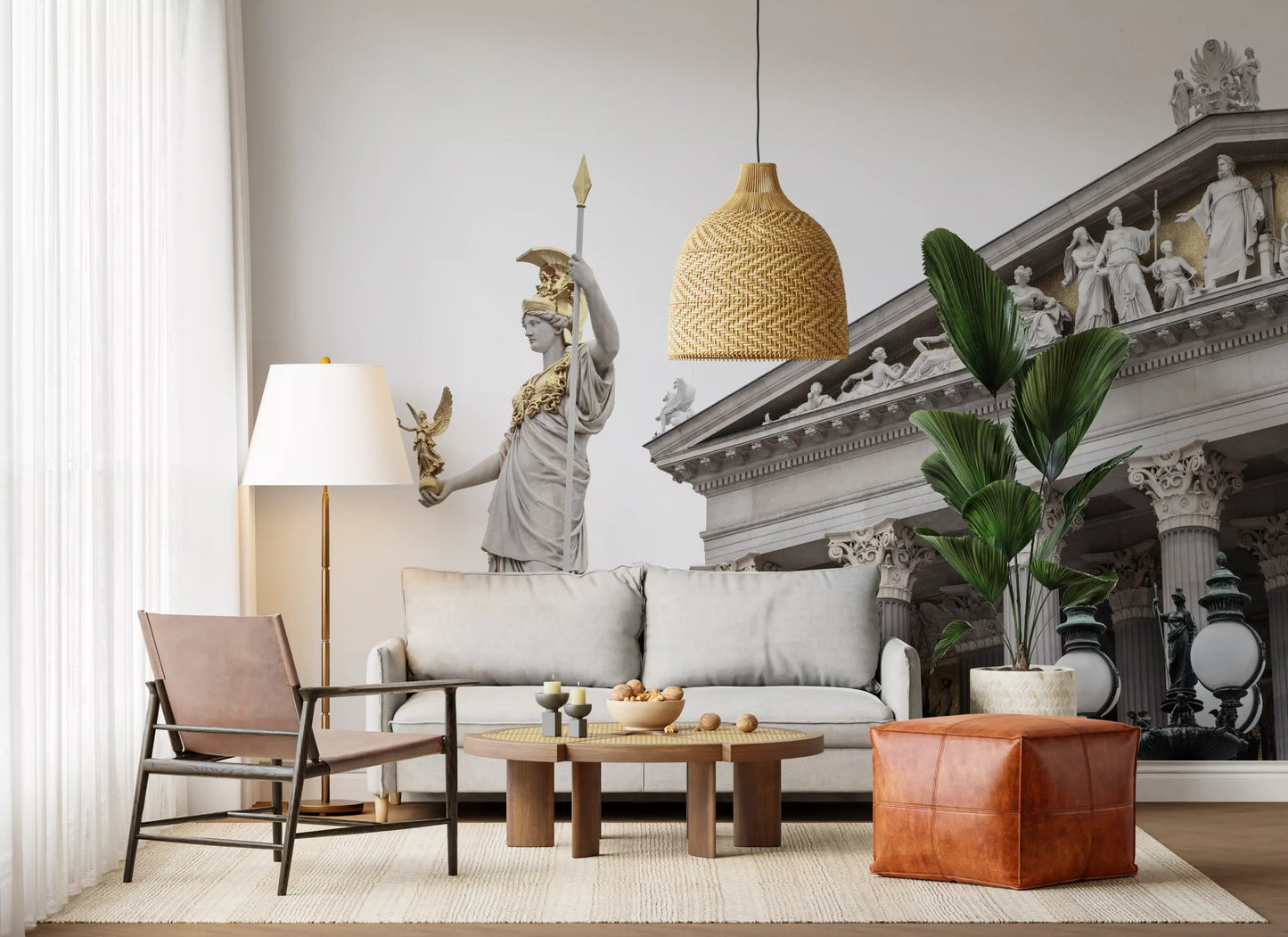 Athena Classical Statue Architecture Wall Mural