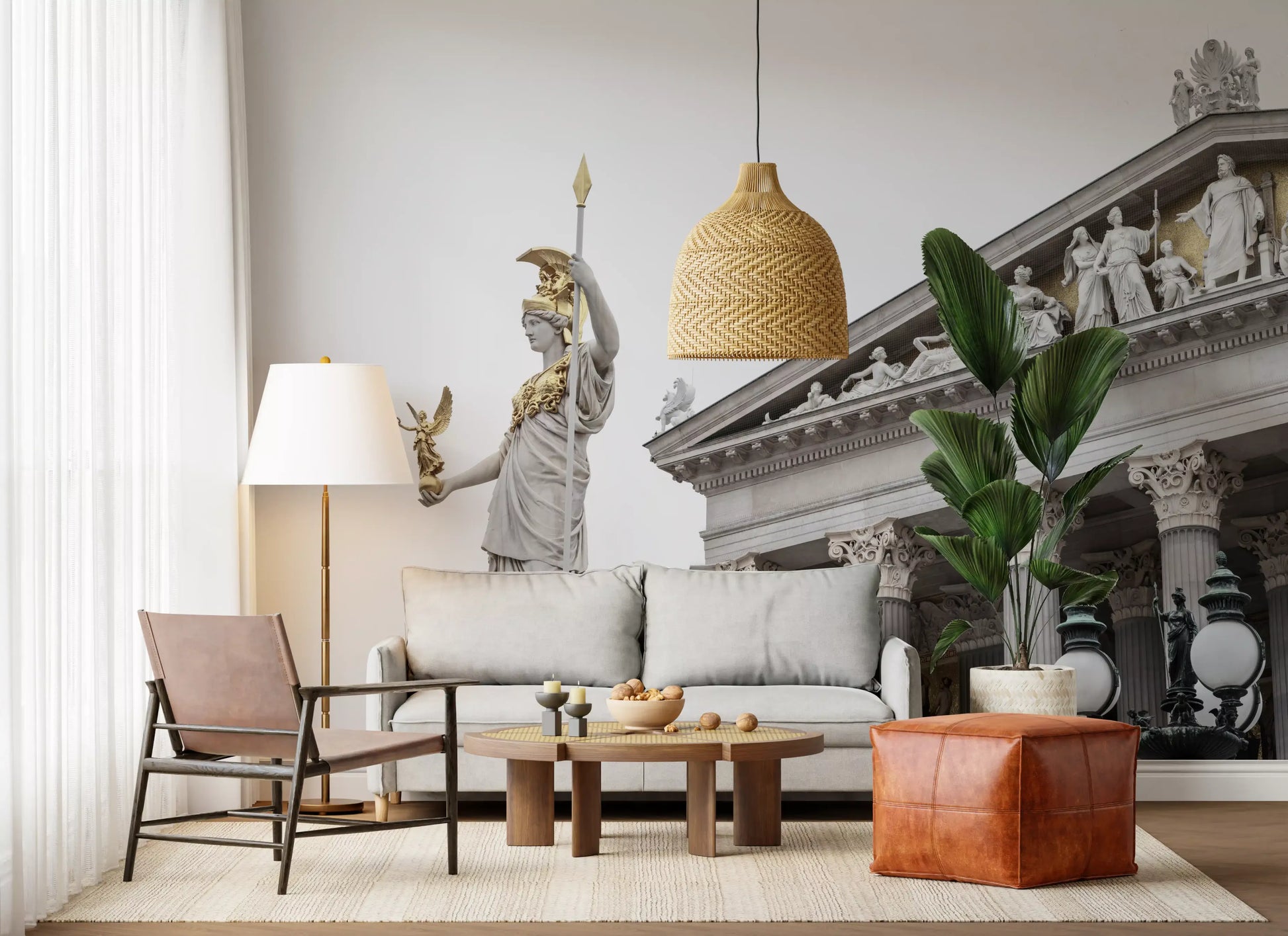 Athena Classical Statue Architecture Wall Mural