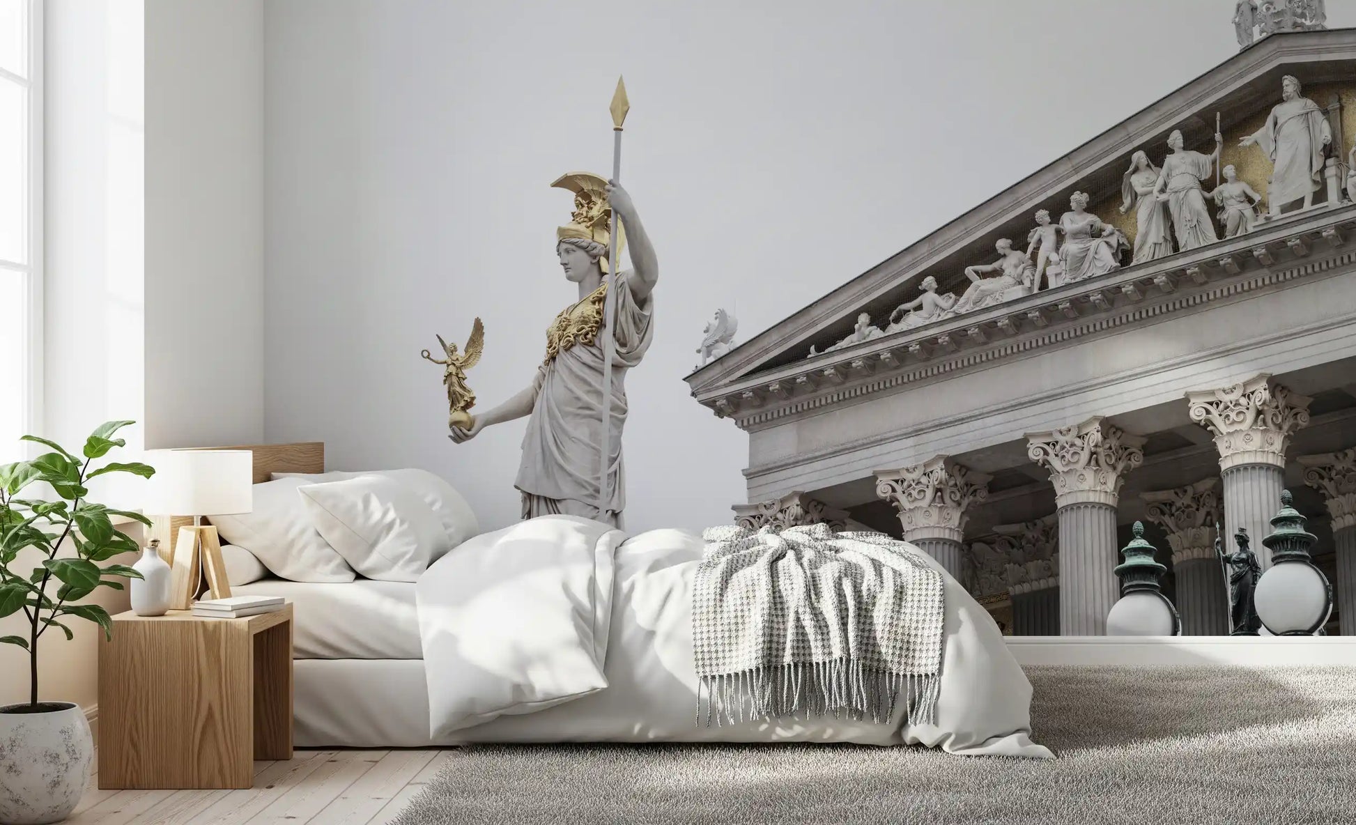 Athena Classical Statue Architecture Wall Mural