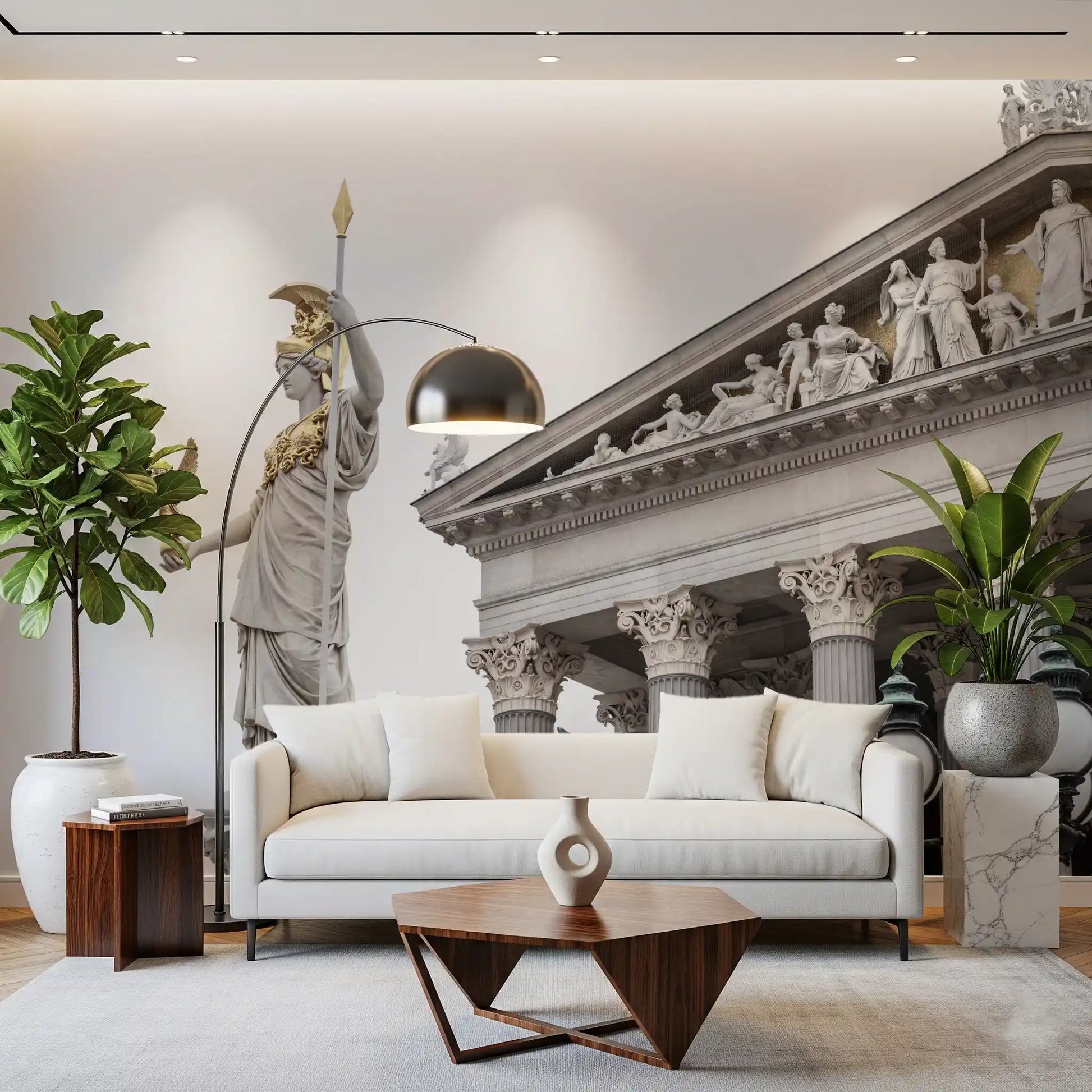 Athena Classical Statue Architecture Wall Mural