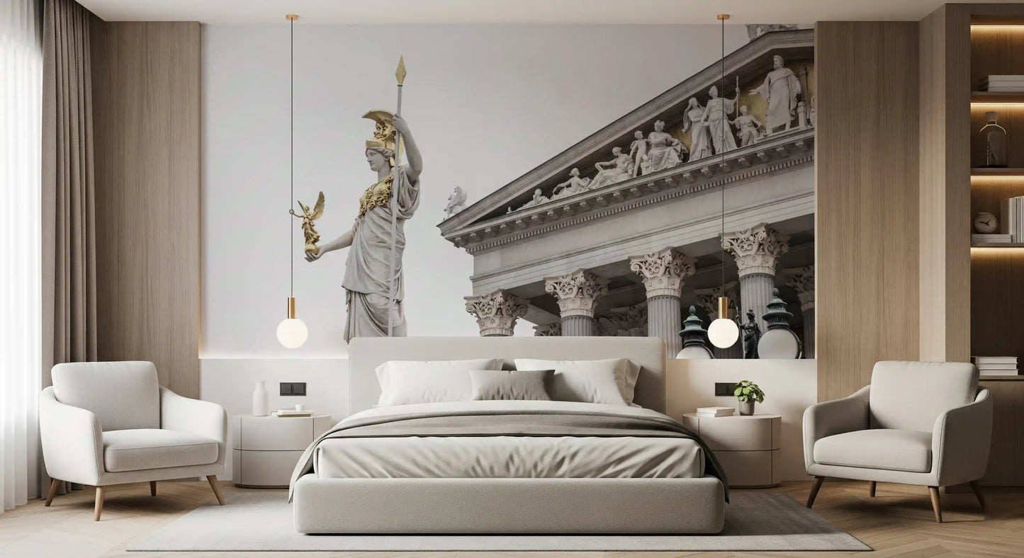 Athena Classical Statue Architecture Wall Mural