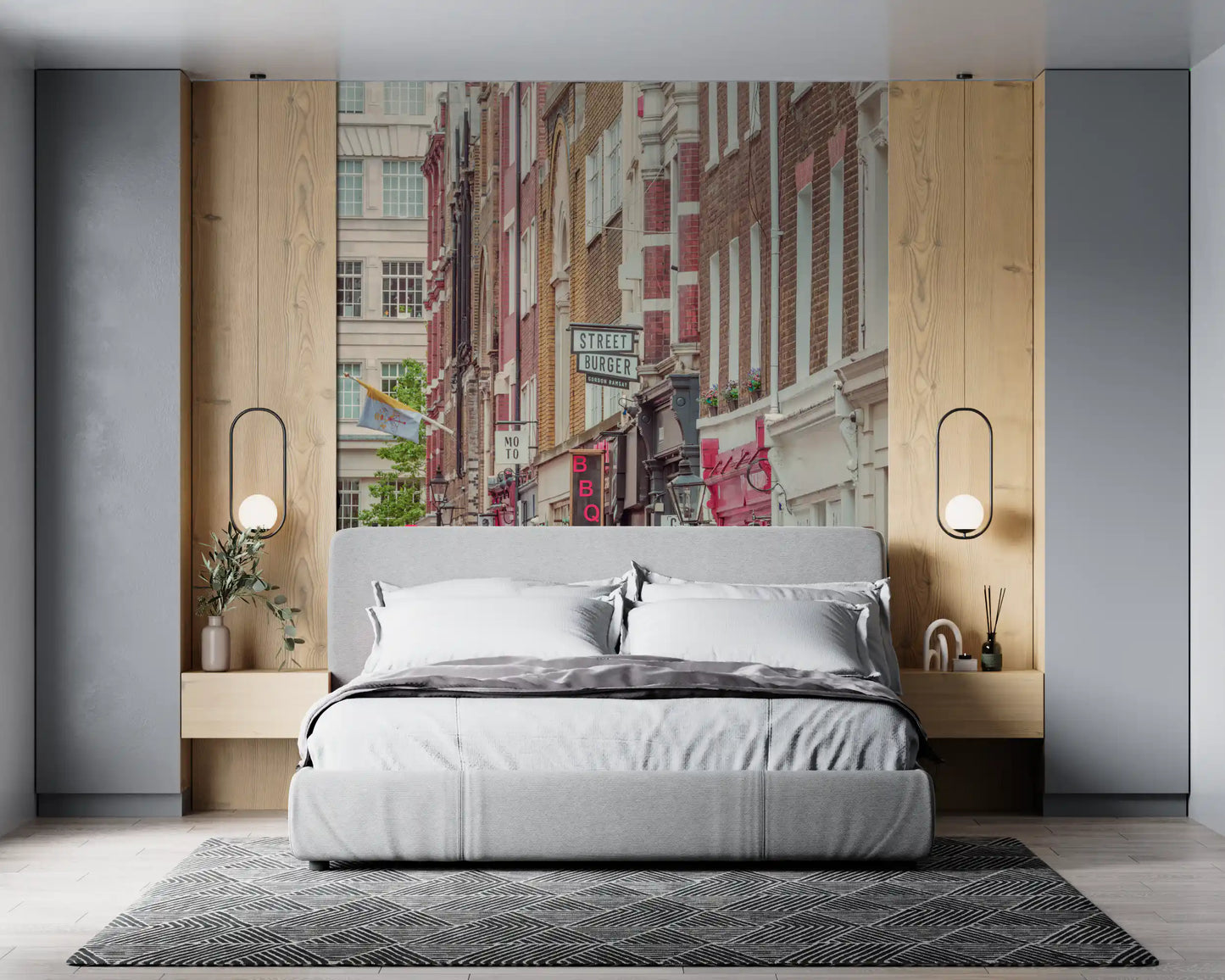 Urban London Streetscape Wall Mural