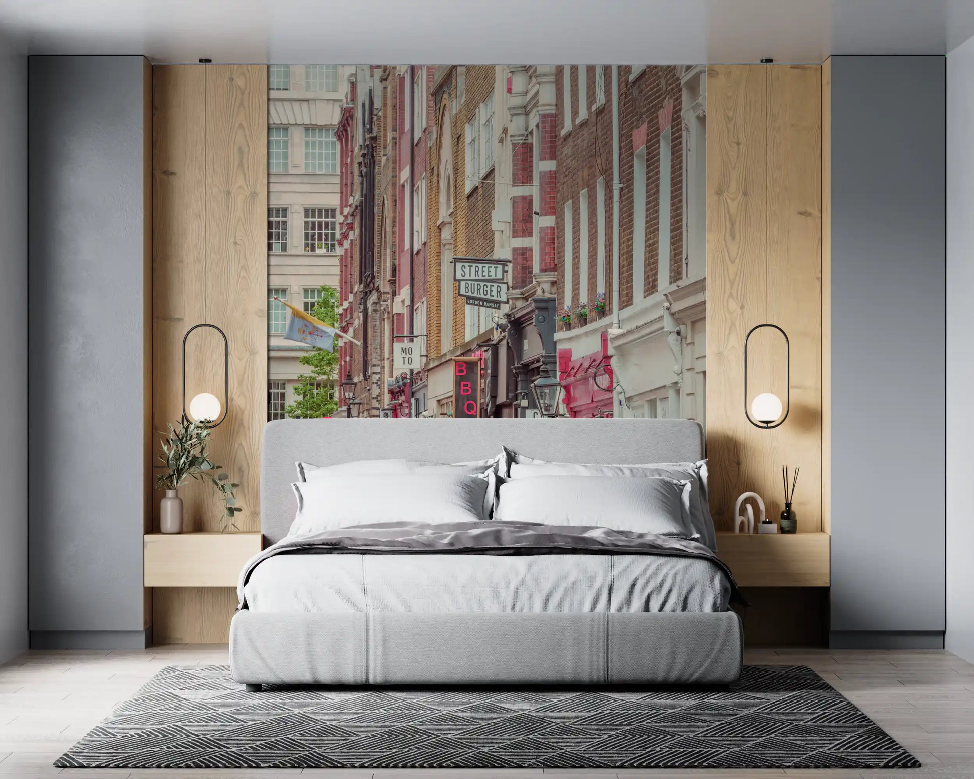 Urban London Streetscape Wall Mural