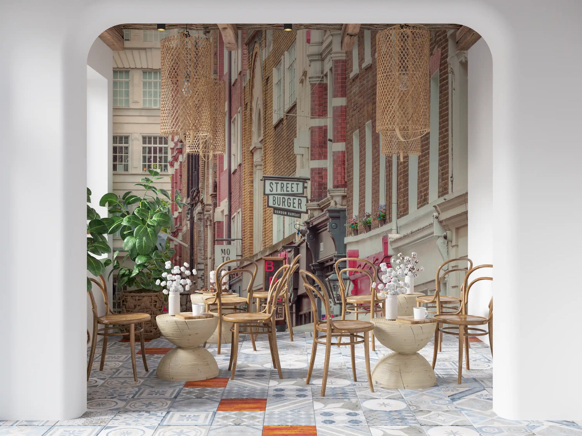 Urban London Streetscape Wall Mural