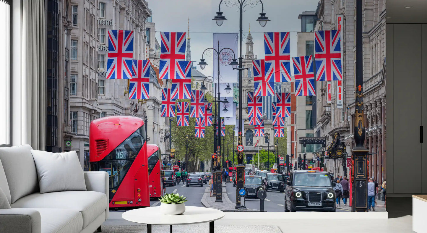 London City Streetscape Wall Mural