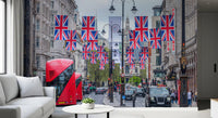 London City Streetscape Wall Mural