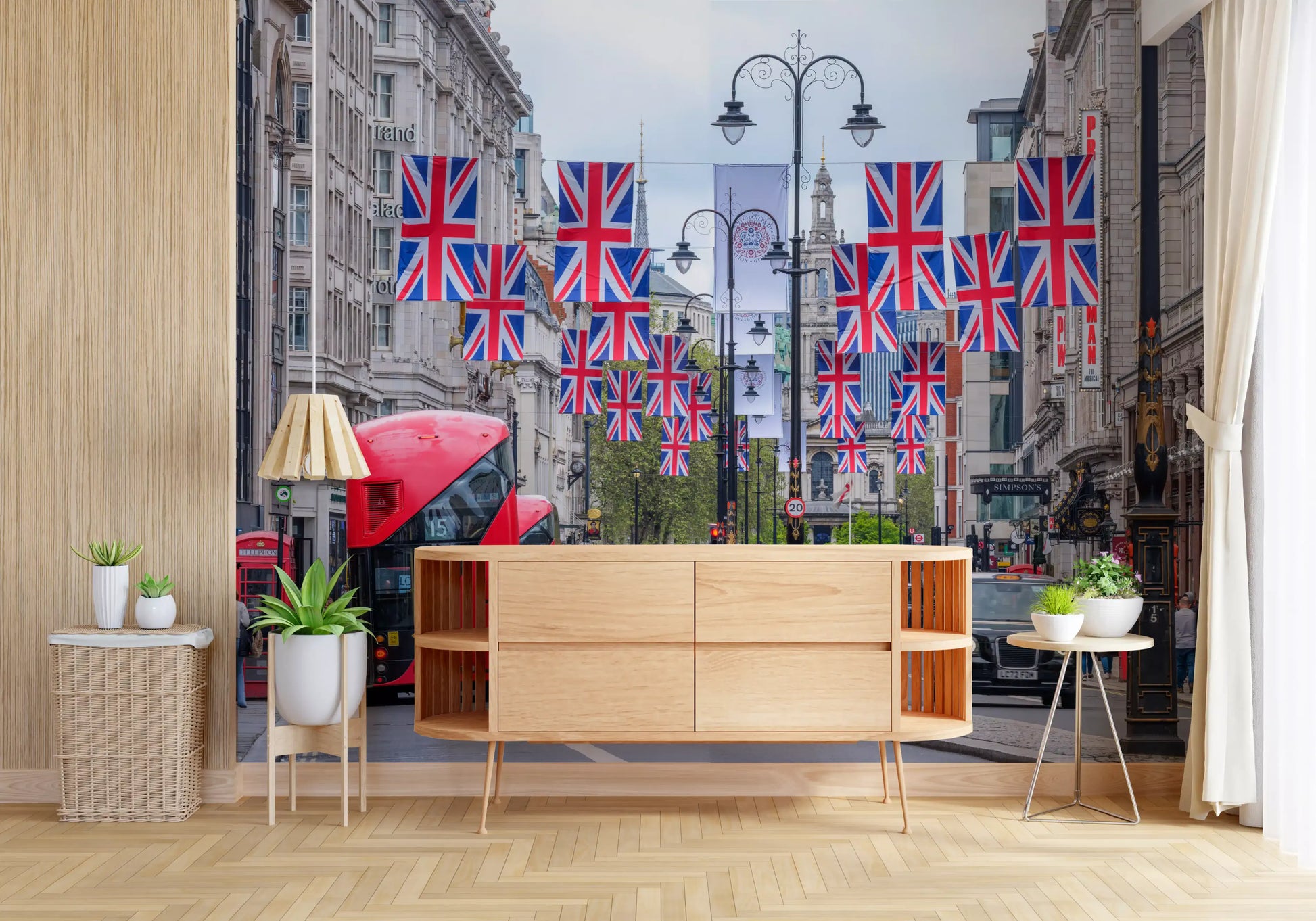 London City Streetscape Wall Mural