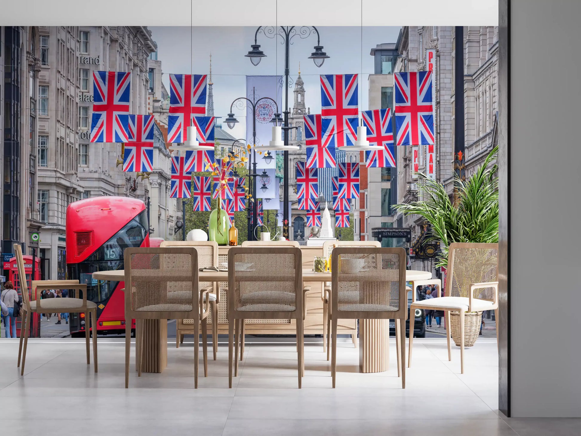 London City Streetscape Wall Mural