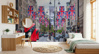 London City Streetscape Wall Mural