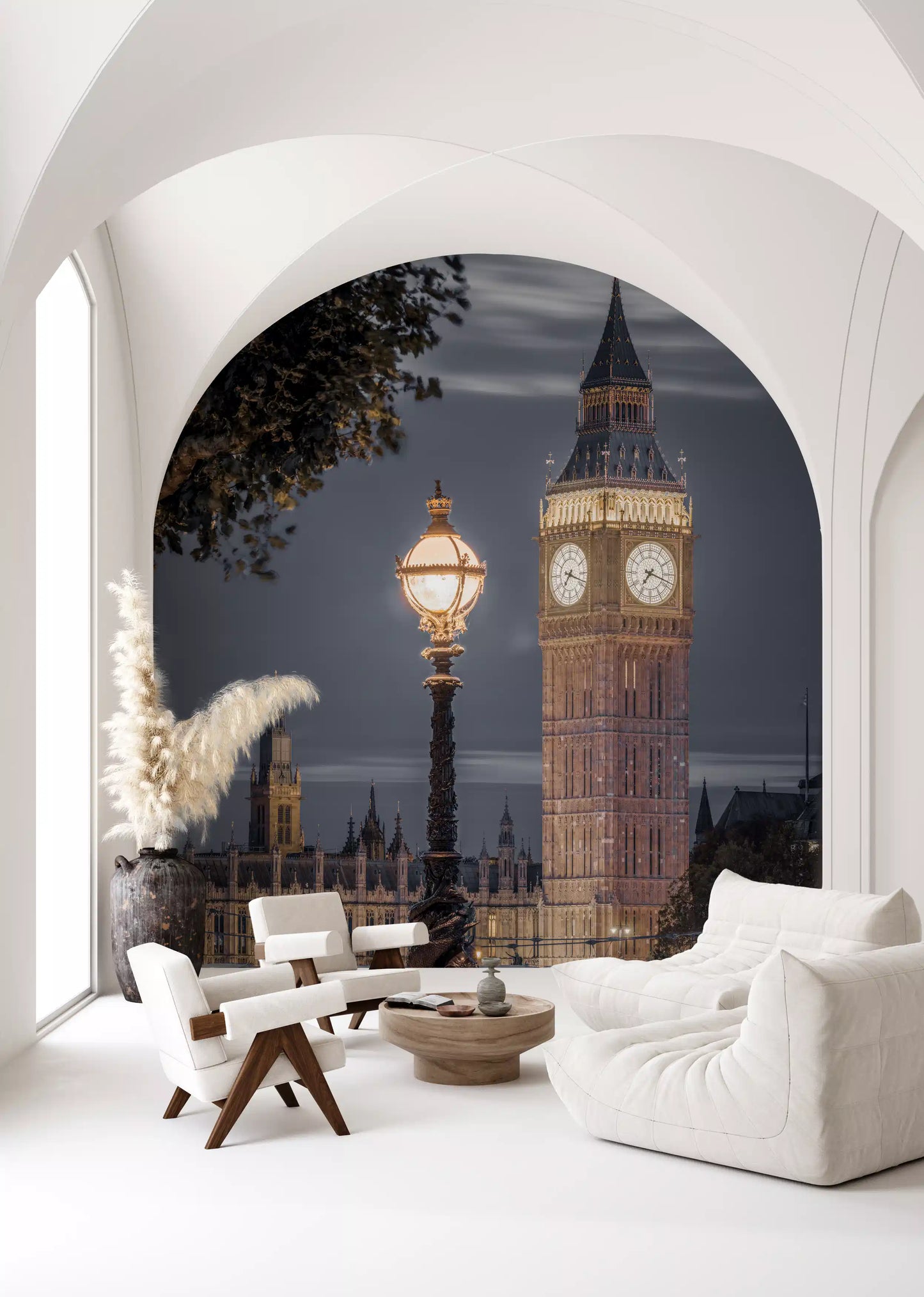 London Clock Tower Twilight Scene Wall Mural