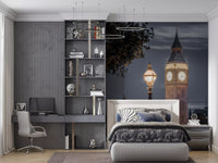 London Clock Tower Twilight Scene Wall Mural