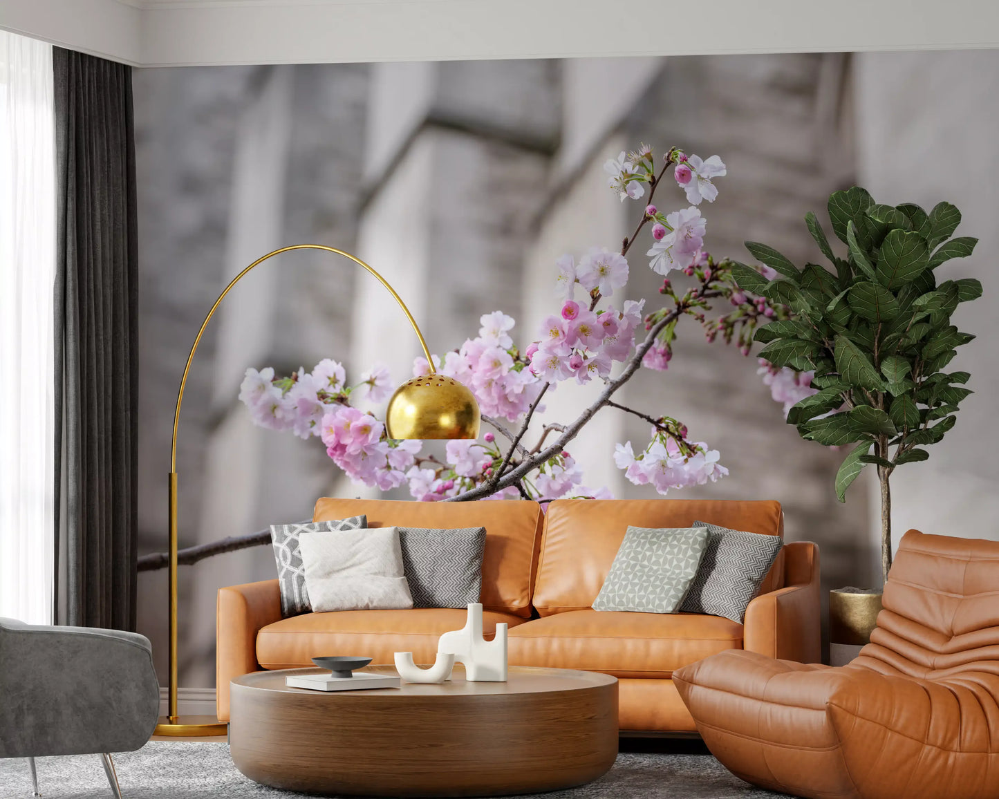 Spring Blossom Branch Wall Mural