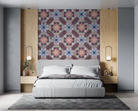 Victorian Geometric Floral Medallion Wall Mural