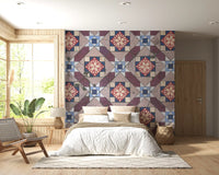 Victorian Geometric Floral Medallion Wall Mural