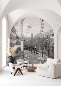 Monochrome London Landmark Skyline Wall Mural