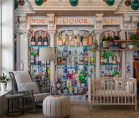 Classic Tavern Back Bar Display Wall Mural