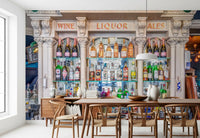 Classic Tavern Back Bar Display Wall Mural