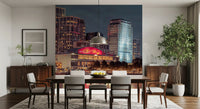 London Riverfront Twilight Skyline Wall Mural