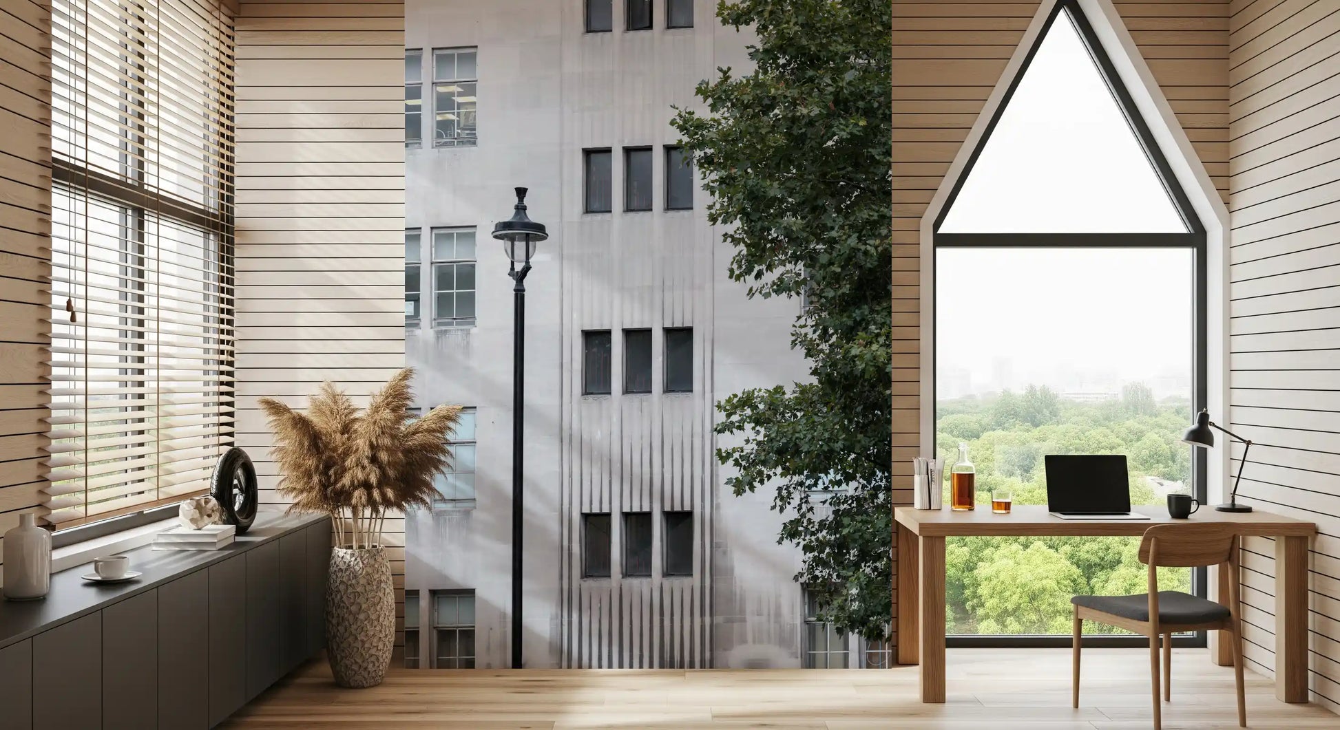 Urban Facade Geometry Wall Mural