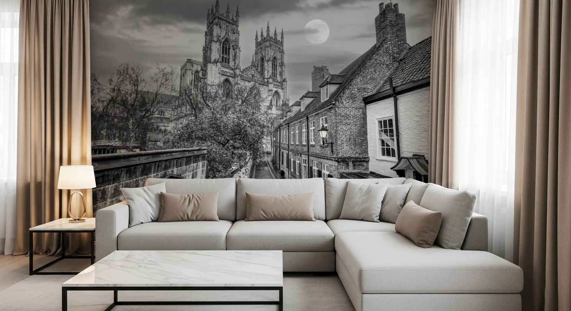 York Minster Moonlight Alley Wall Mural