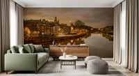 York Riverside Twilight Wall Mural