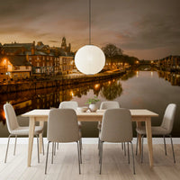 York Riverside Twilight Wall Mural