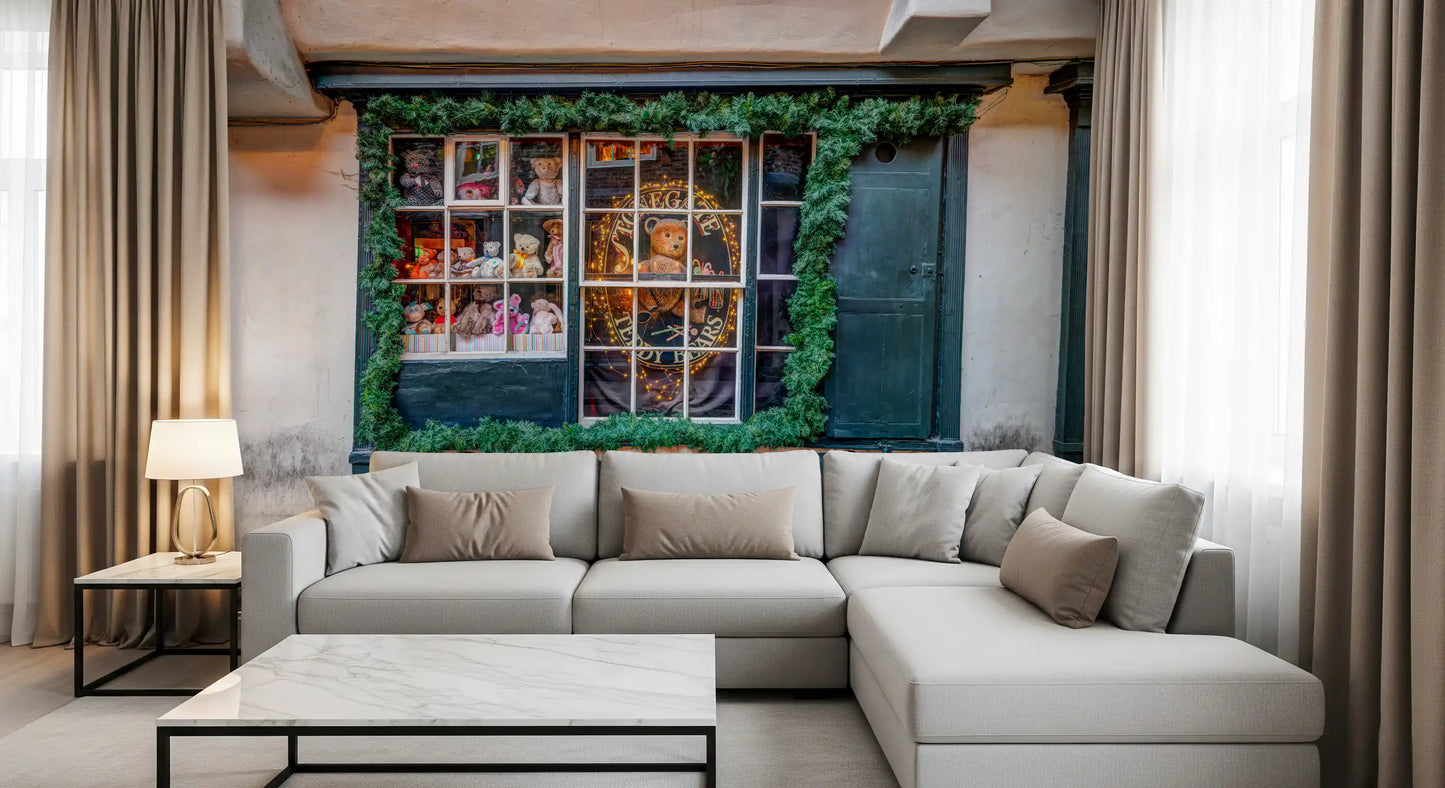 Charming Teddy Bear Shop Front Wall Mural