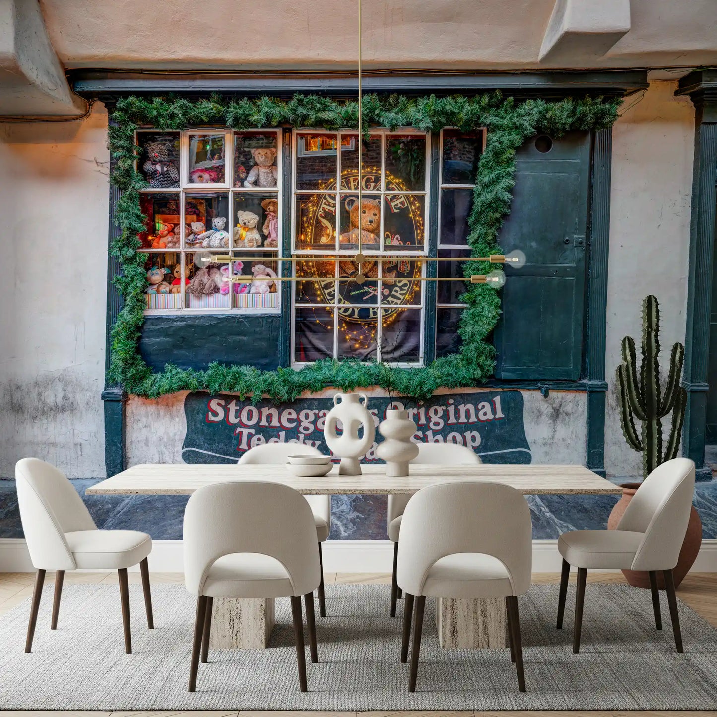 Charming Teddy Bear Shop Front Wall Mural