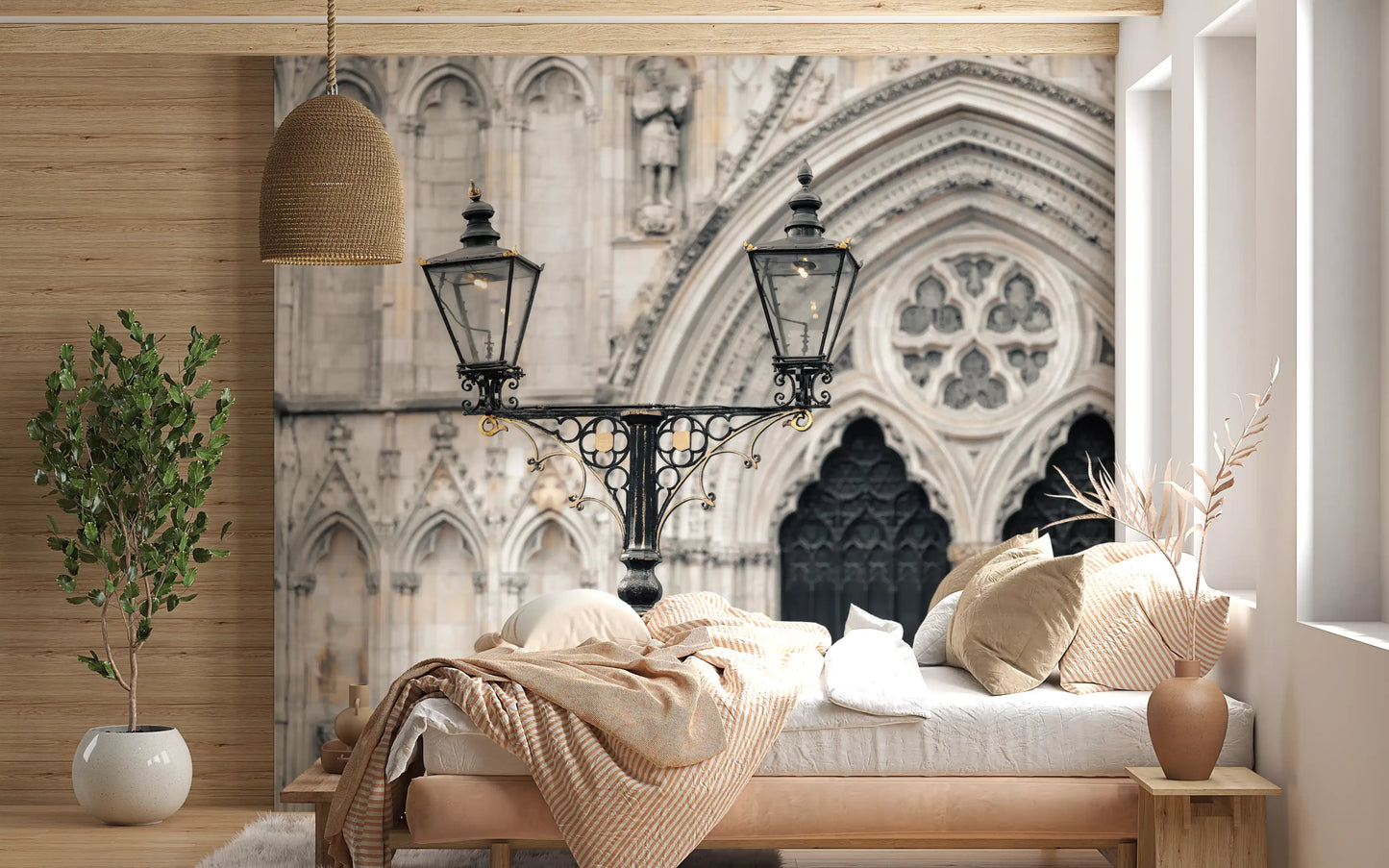 Gothic Cathedral Lantern Wall Mural