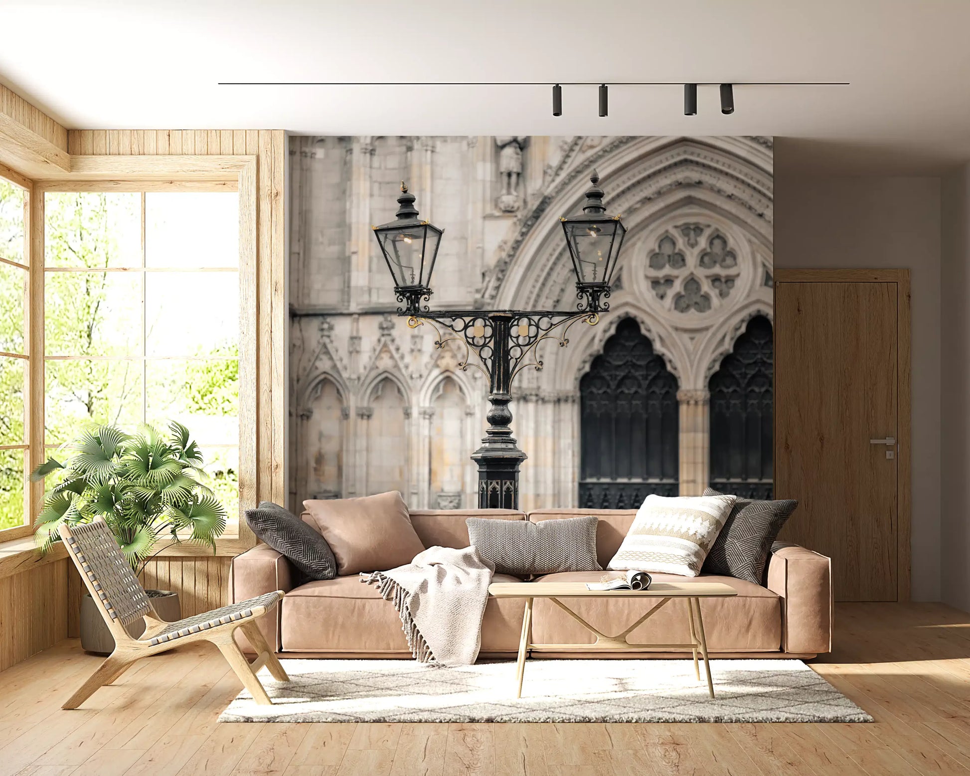 Gothic Cathedral Lantern Wall Mural