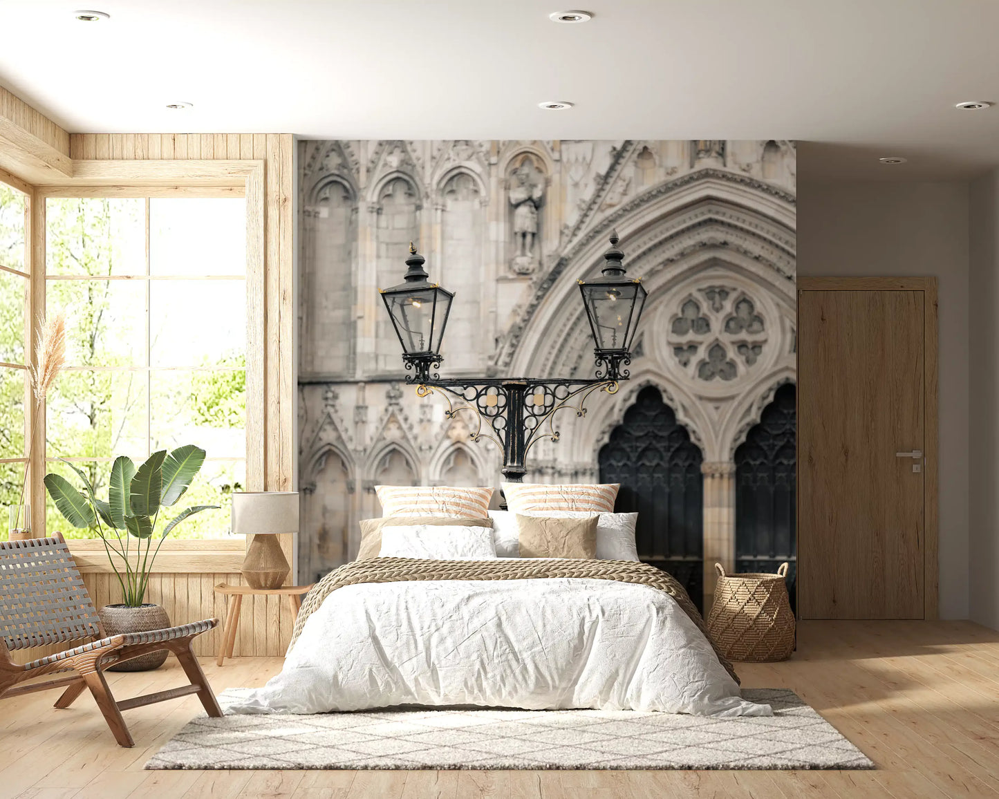 Gothic Cathedral Lantern Wall Mural