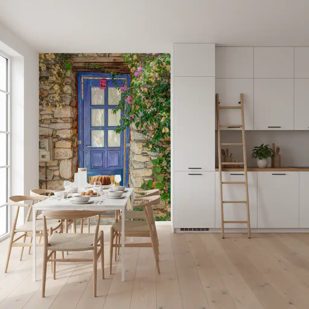 Mediterranean Blue Doorway Wall Mural