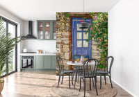 Mediterranean Blue Doorway Wall Mural