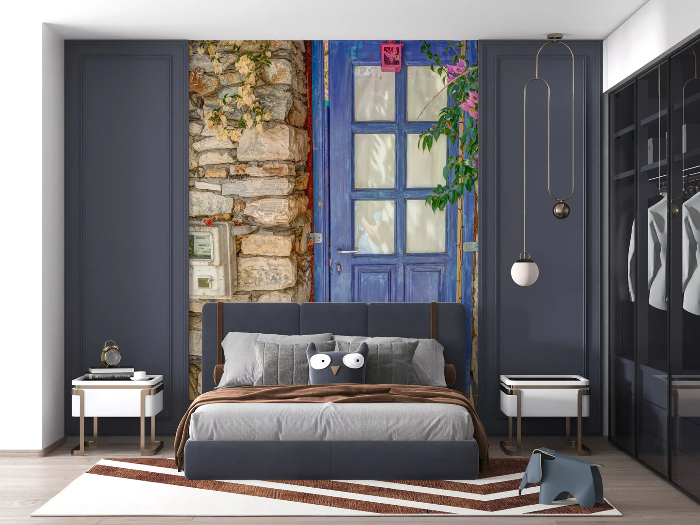 Mediterranean Blue Doorway Wall Mural