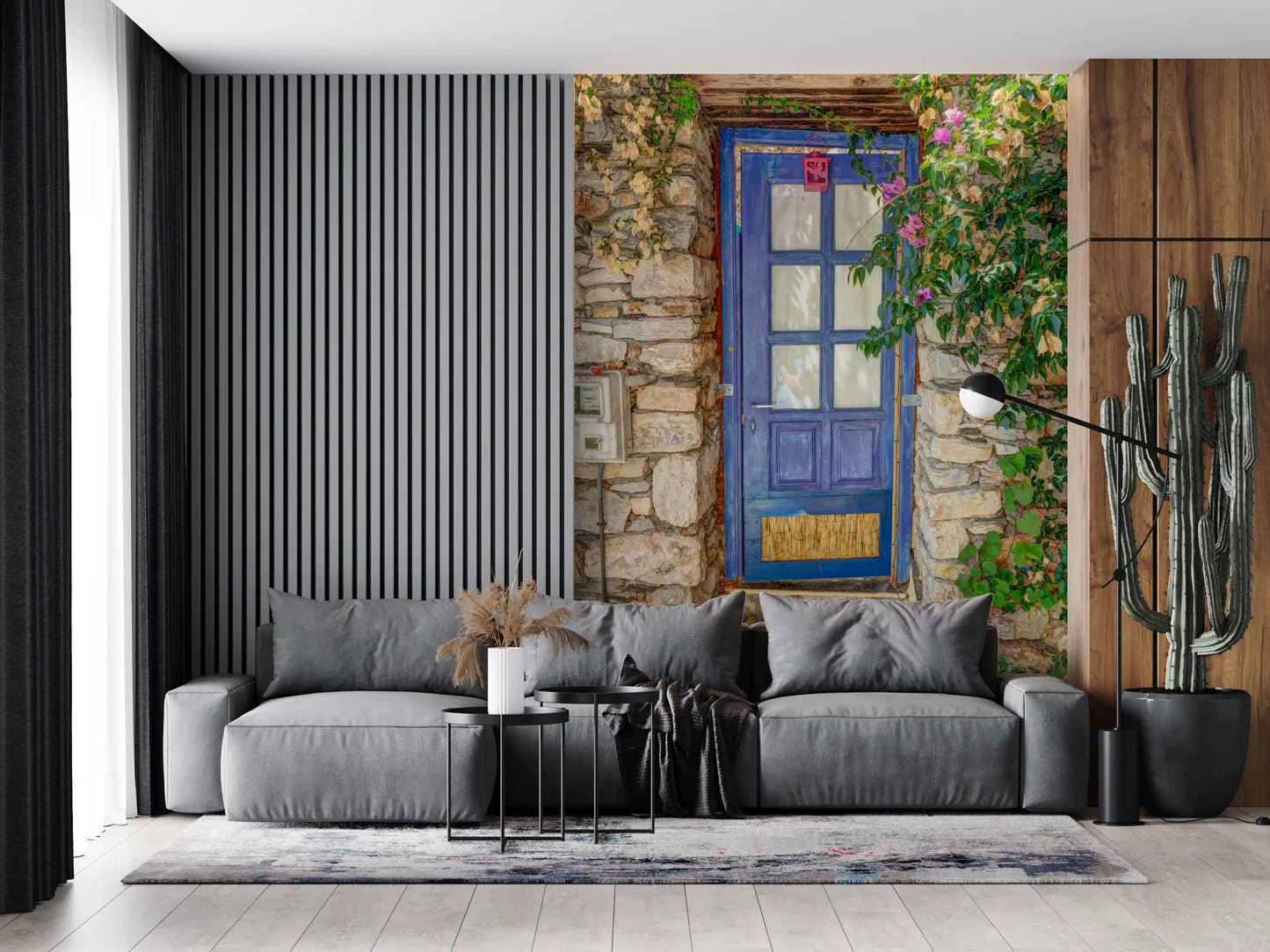 Mediterranean Blue Doorway Wall Mural