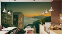 Mediterranean Cliffside Haven Wall Mural