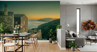 Mediterranean Cliffside Haven Wall Mural