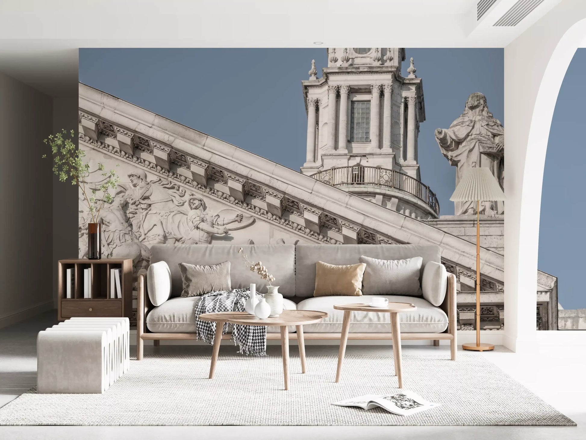 Neoclassical Architectural Facade Wall Mural