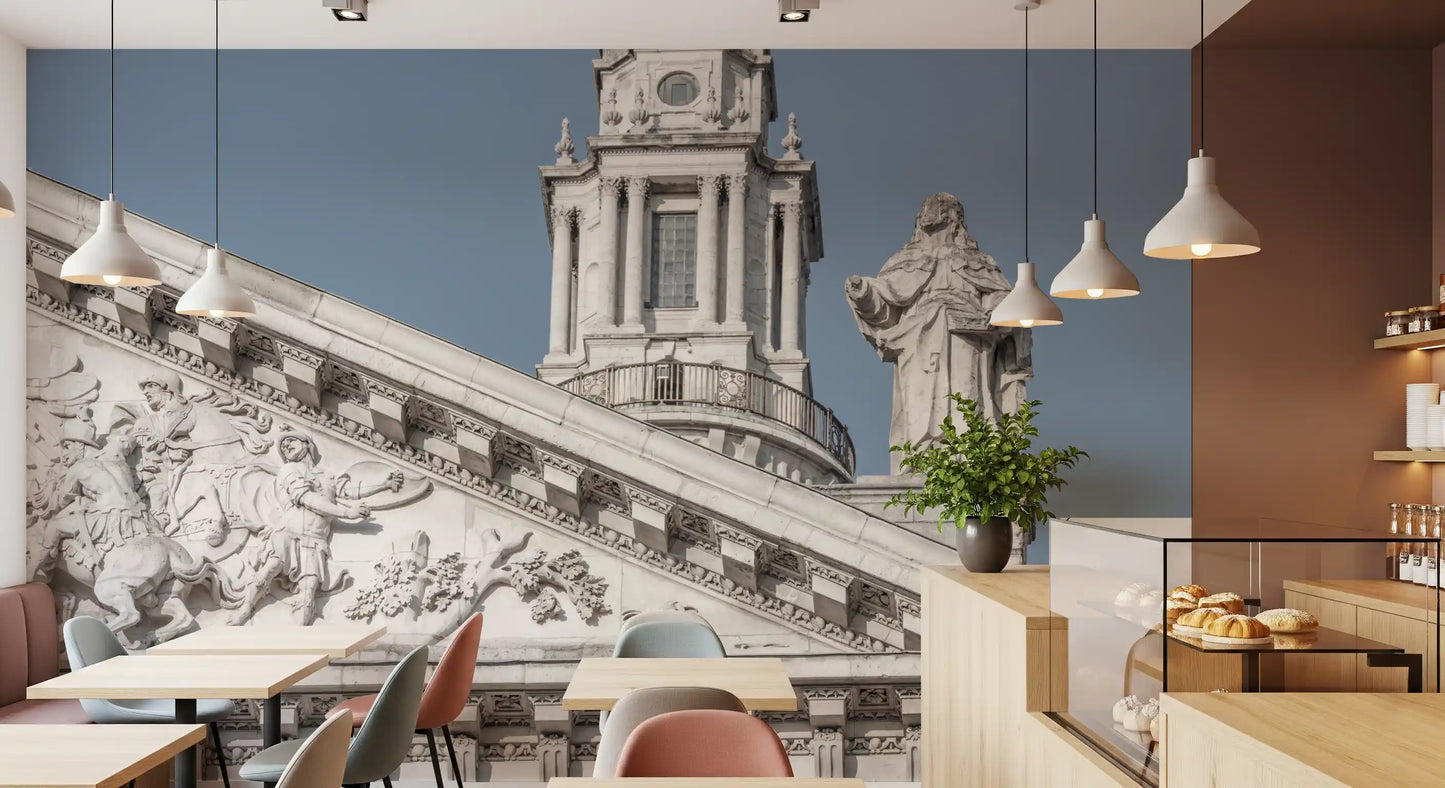 Neoclassical Architectural Facade Wall Mural