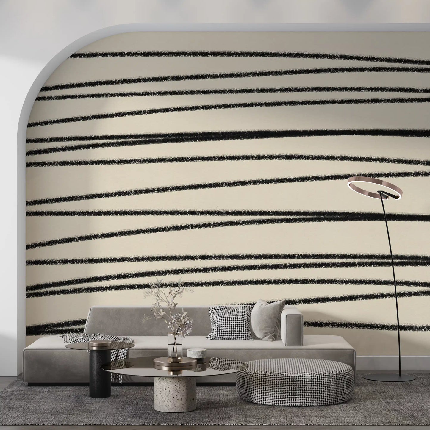 Raw Sketch Texture Pattern Wall Mural