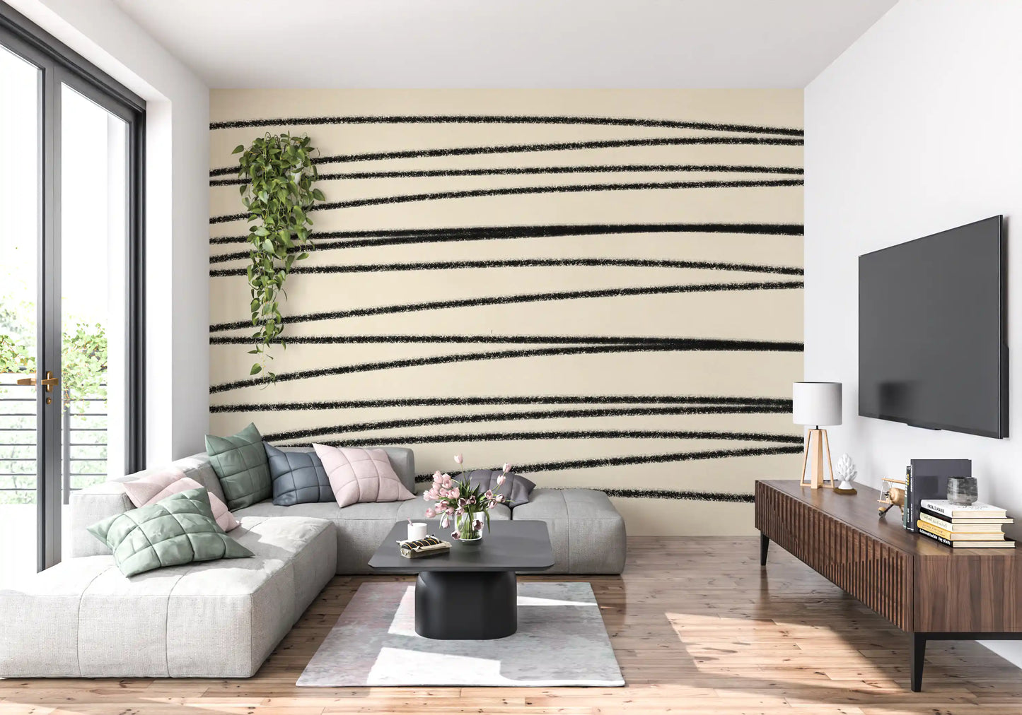Raw Sketch Texture Pattern Wall Mural