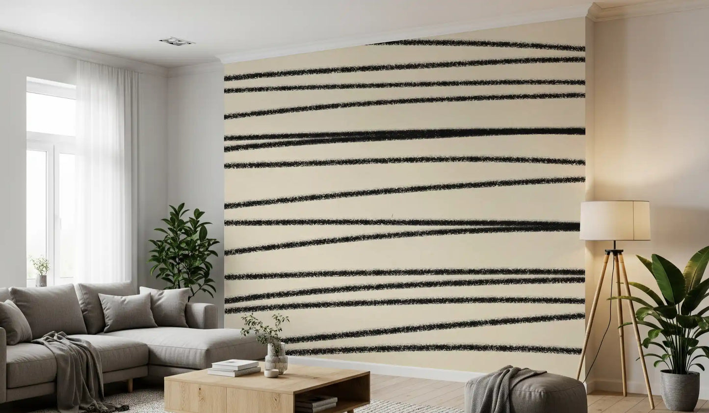 Raw Sketch Texture Pattern Wall Mural