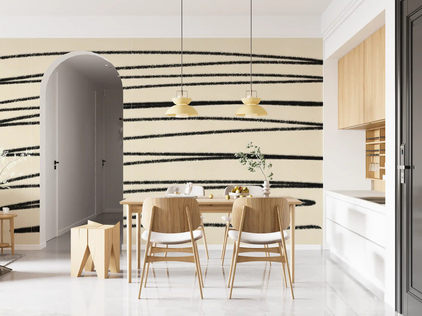 Raw Sketch Texture Pattern Wall Mural