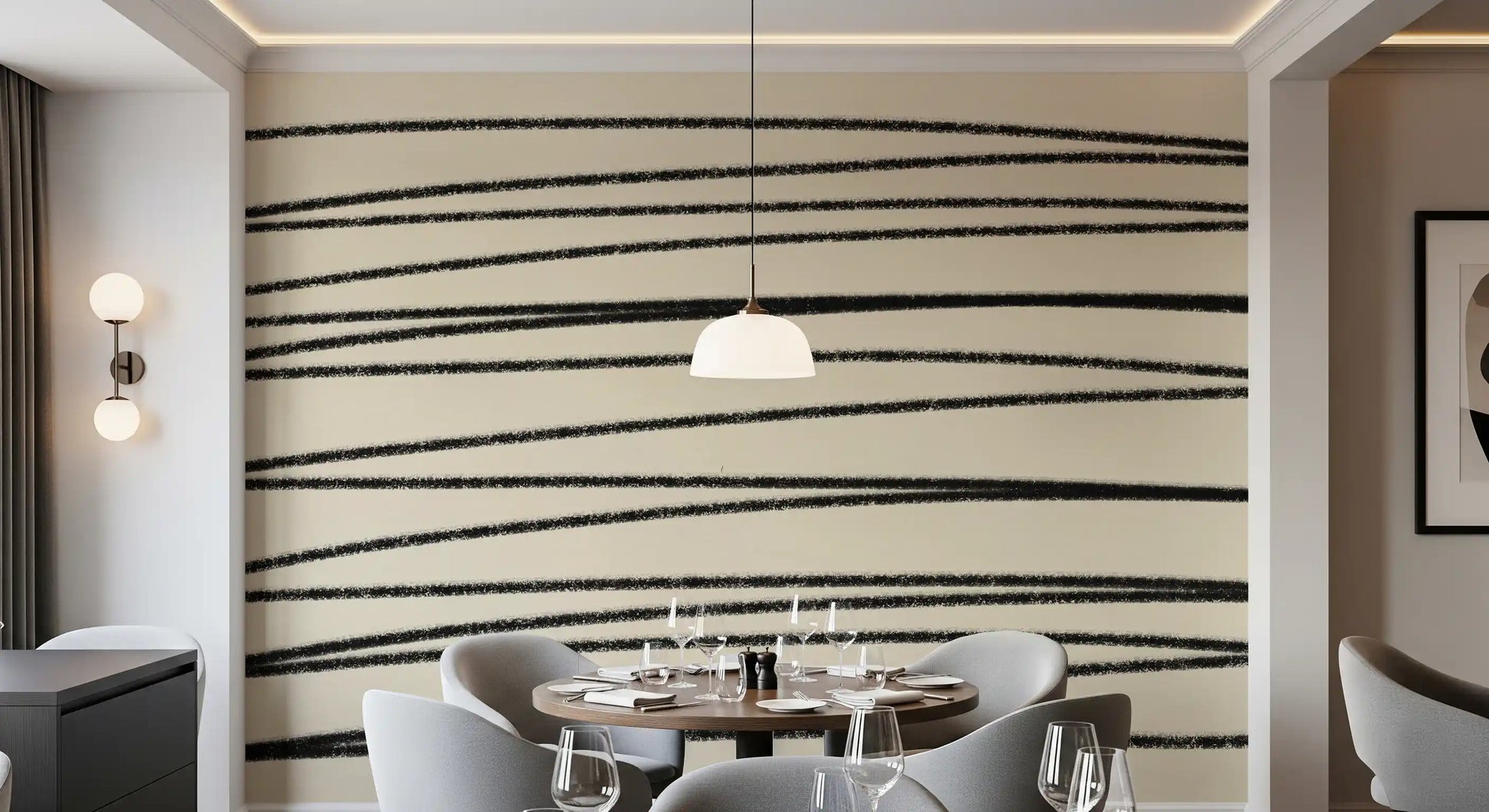 Raw Sketch Texture Pattern Wall Mural