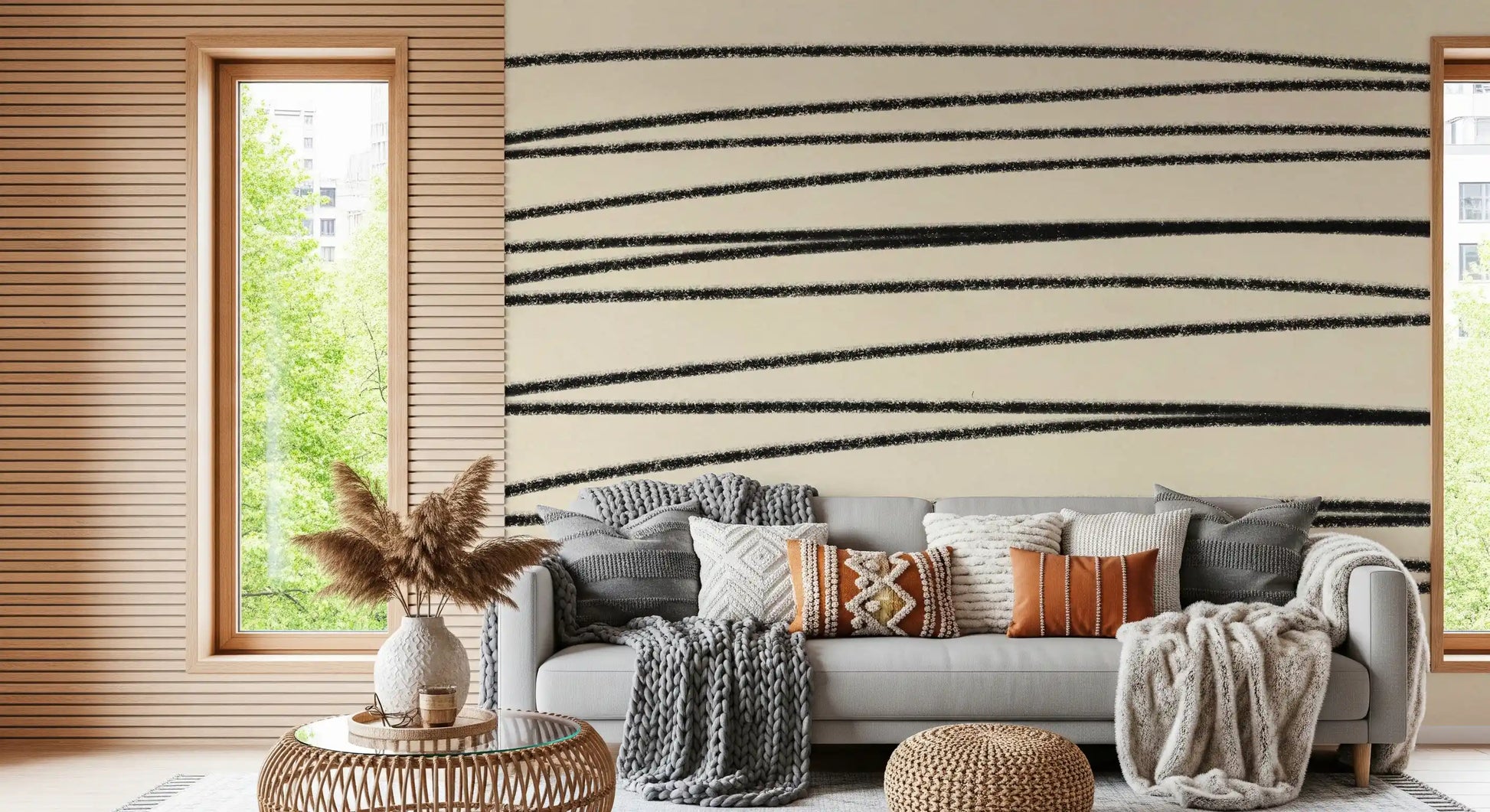 Raw Sketch Texture Pattern Wall Mural
