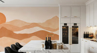 Desert Sunset Minimalist Peaks Wall Mural